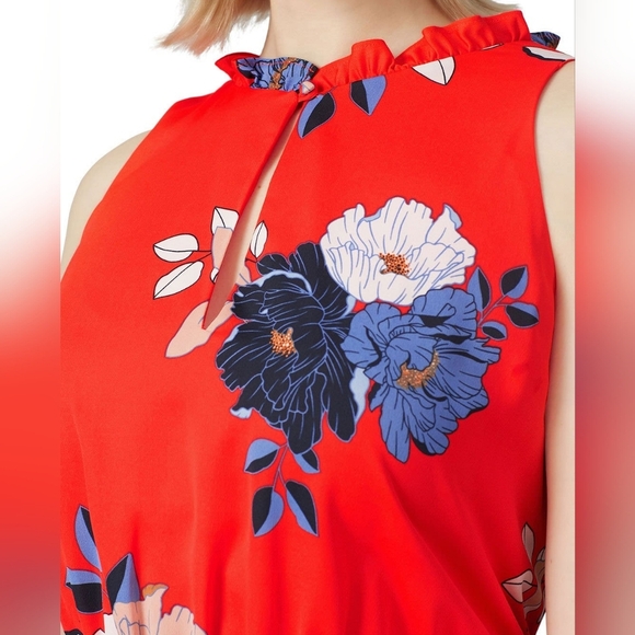 Rachel Rachel Roy Concetta Floral Print High Low Midi Femenine Dress Size 3X. - Picture 5 of 16